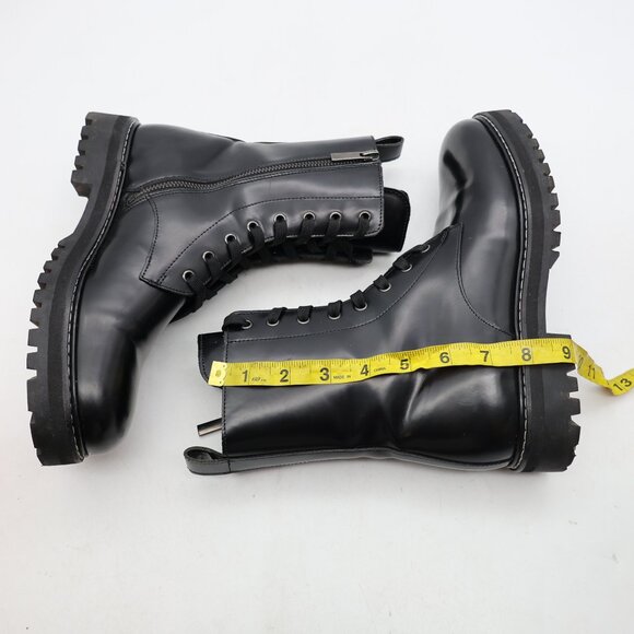 Thursday Boot Co. Everyday Combat Boots Women's Size 8.5 Black Leather Zip Side - Picture 6 of 10